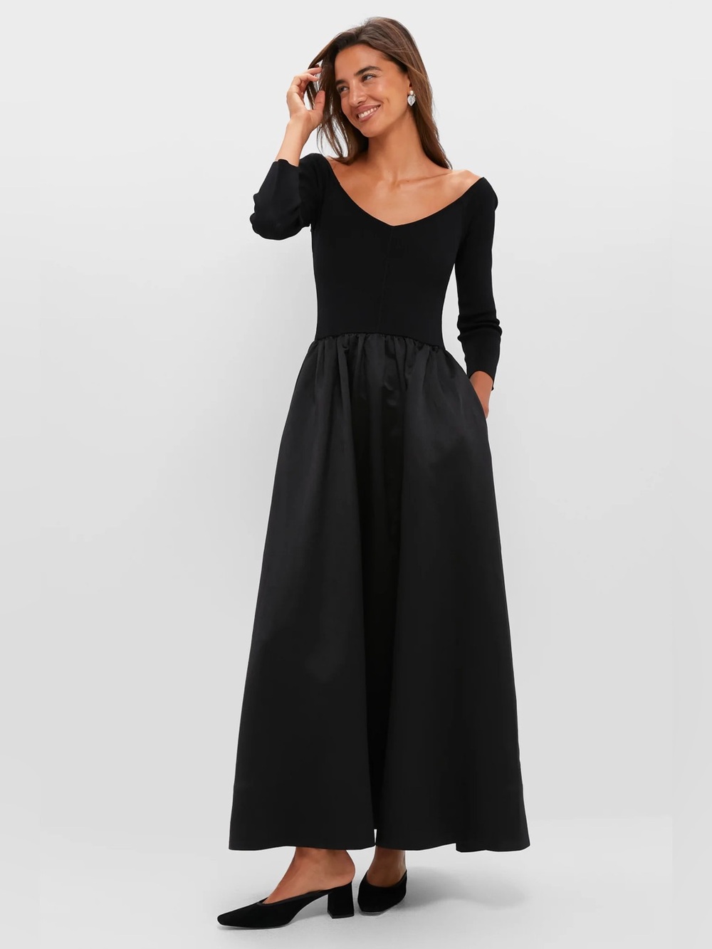 TUCKERNUCK Black Dupioni Clea Dress